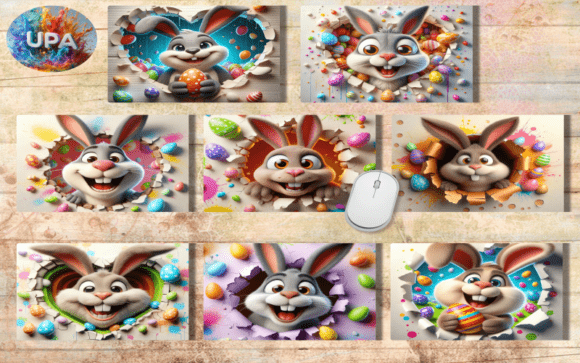 3D Easter Bunny Backgrounds Bundle: Elevate Your Seasonal Designs