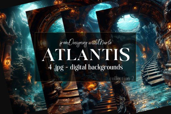 Atlantis Under Sea Fantasy Backgrounds 2: Dive Into Deep-Sea Design