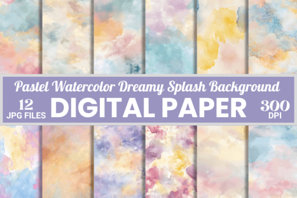 Embrace Soft Energy with Pastel Watercolor Splash Backgrounds