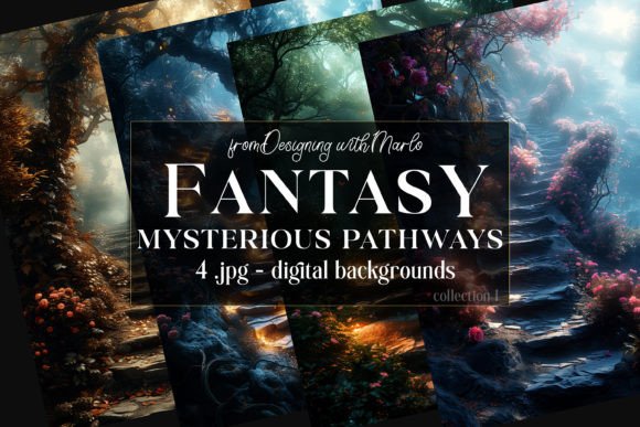 Enchanting Fantasy Pathway Backgrounds for Design