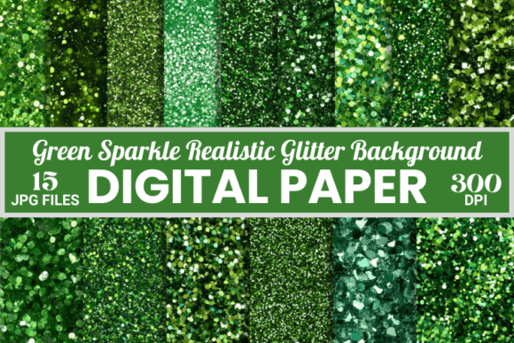 Green Realistic Glitter Backgrounds: Luxe Digital Paper for 2025