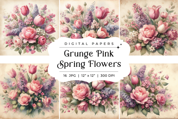 Grunge Pink Spring Flowers Backgrounds: A Designer's Guide