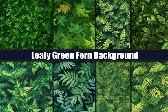 Leafy Green Fern Backgrounds: A Digital Design Asset