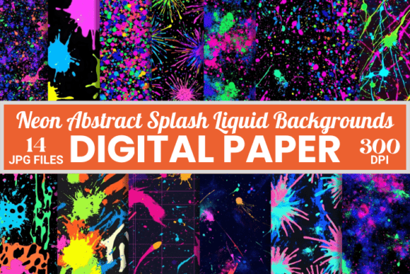 Neon Abstract Splash Liquid Backgrounds: A Designer's Toolkit