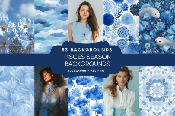 Pisces Season Backgrounds: Dreamy Watercolor Designs for Creative Projects