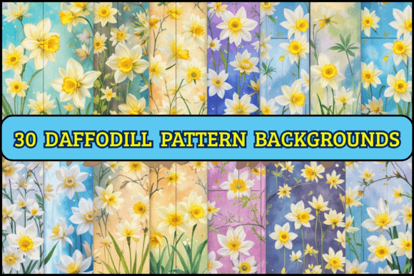 Springtime in a Frame: 30 Daffodil Pattern Backgrounds