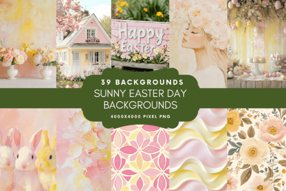 Sunny Easter Day Backgrounds: A Watercolor Toolkit for Spring Projects